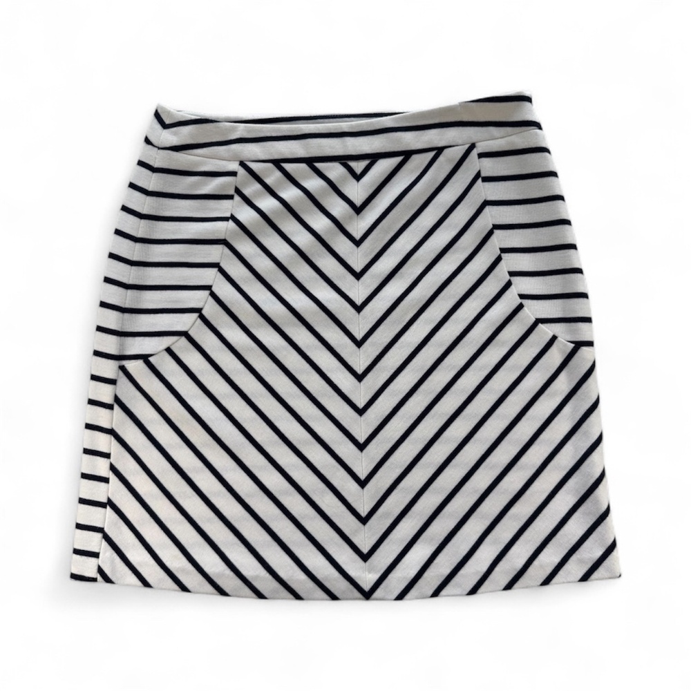 Cynthia Rowley Striped Pencil Skirt White & Navy Size 8